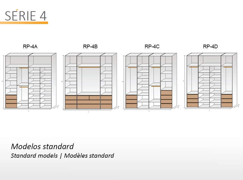 Standard Models -  Serie 4 Wardrobes