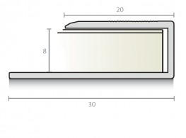 Perfil de acabado 8-20 mm - Serie de acabado aluminio